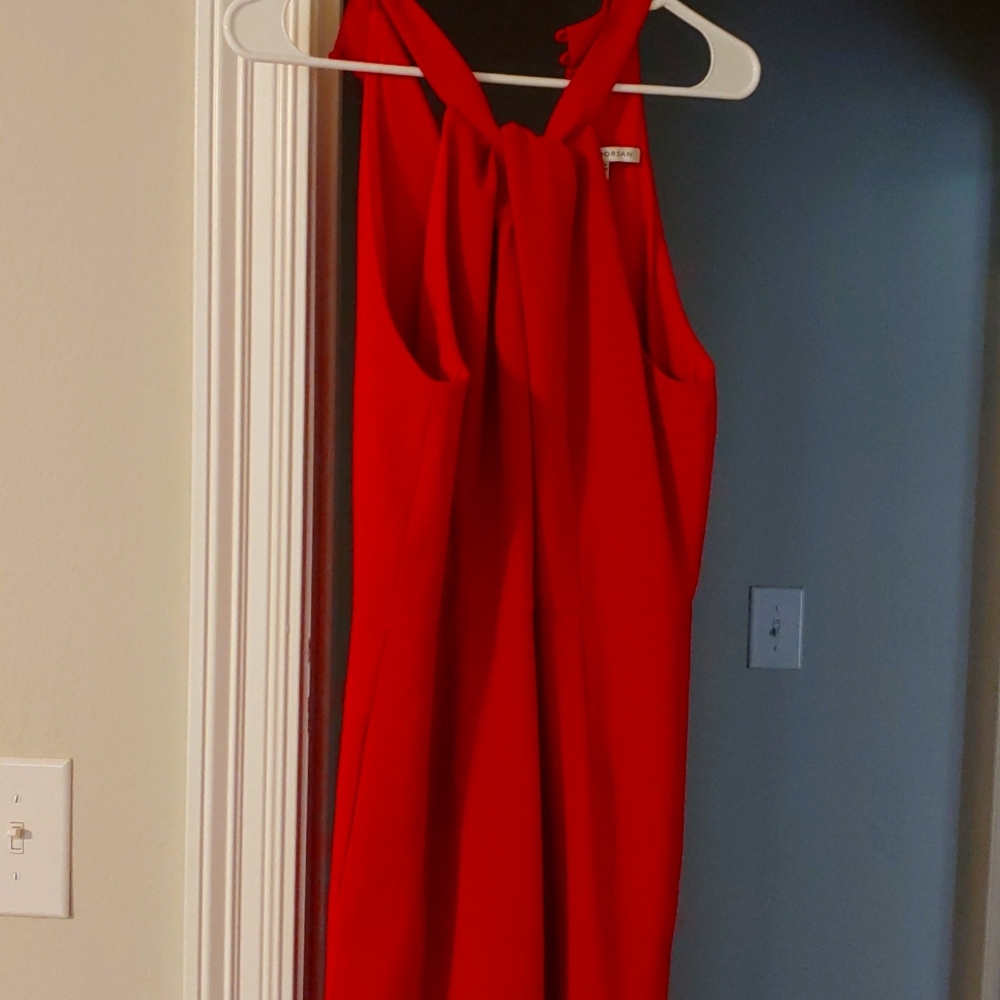 Julia Jordan size 8 jump Suit in Red worn 1 time.  Beautifully crafted